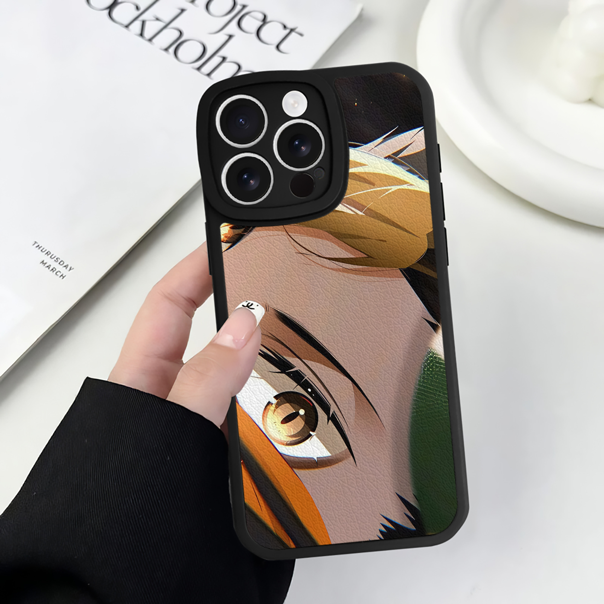 （画像用） ハイキュー!! Haikyu!! 【iPhone 16シリーズ対応】シリコンスマホケース（レザー調） 材質：シリコン
